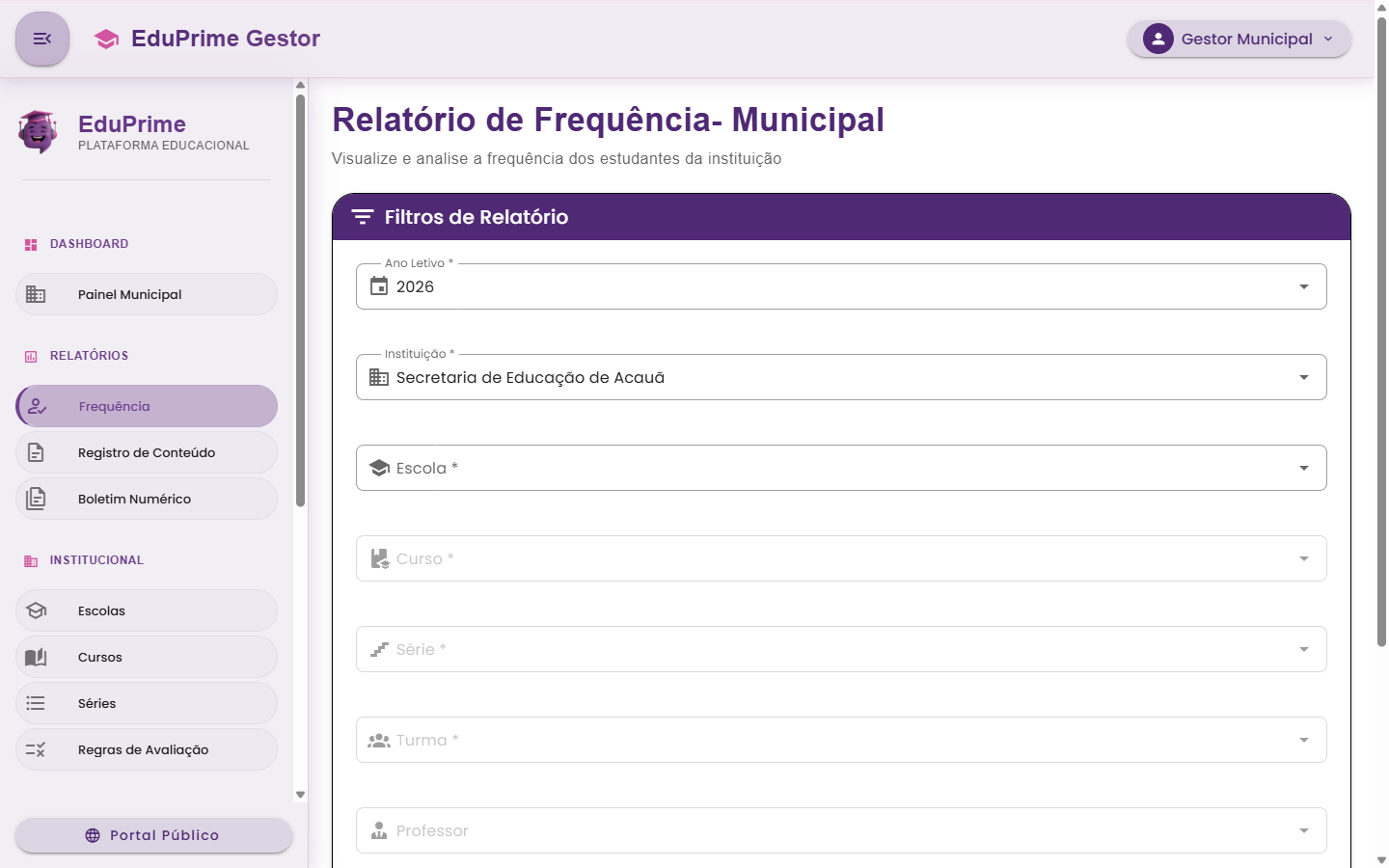 Relatório de Frequência